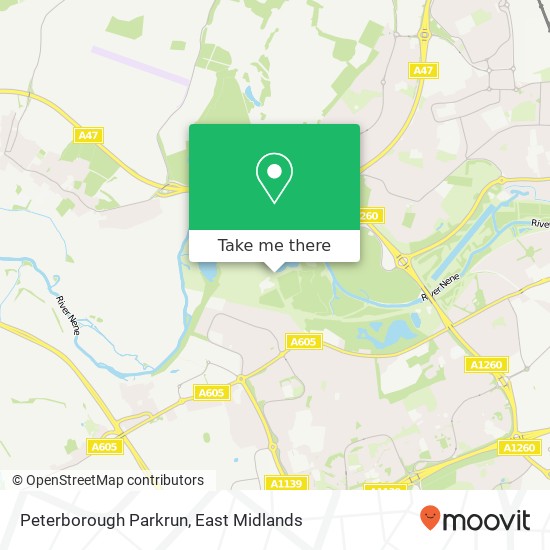 Peterborough Parkrun map