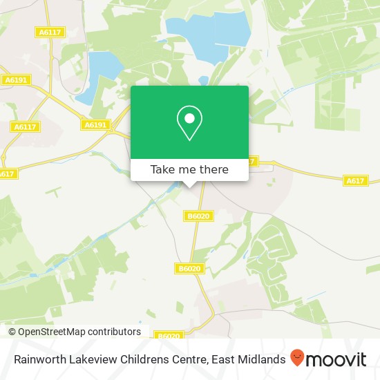 Rainworth Lakeview Childrens Centre map