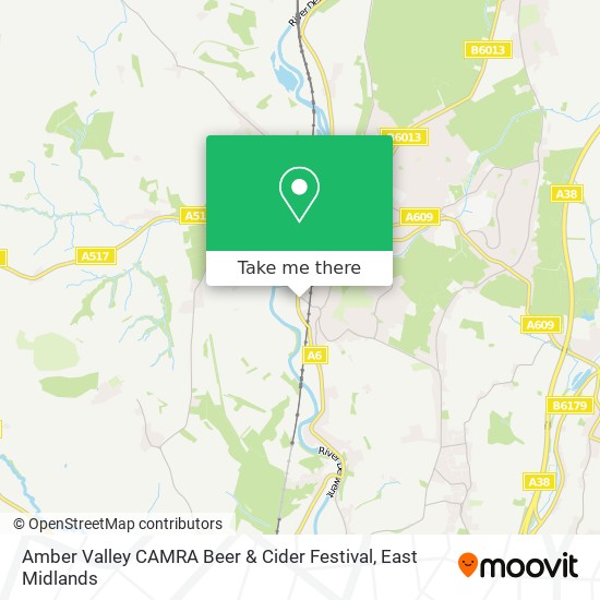 Amber Valley CAMRA Beer & Cider Festival map
