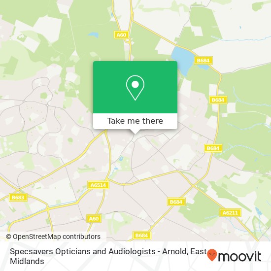 Specsavers Opticians and Audiologists - Arnold map