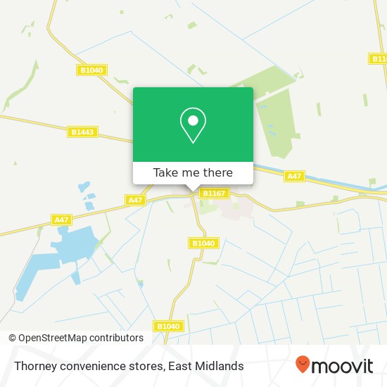 Thorney convenience stores map