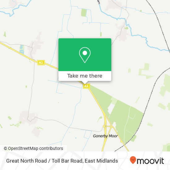 Great North Road / Toll Bar Road map