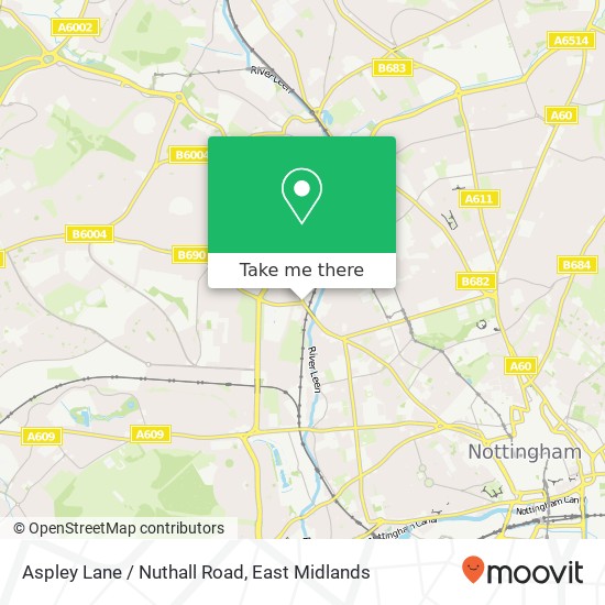 Aspley Lane / Nuthall Road map