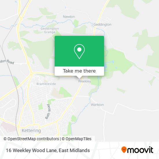 16 Weekley Wood Lane map