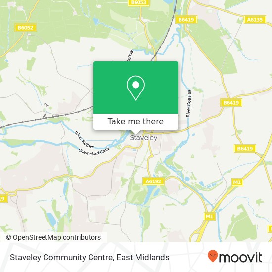 Staveley Community Centre map