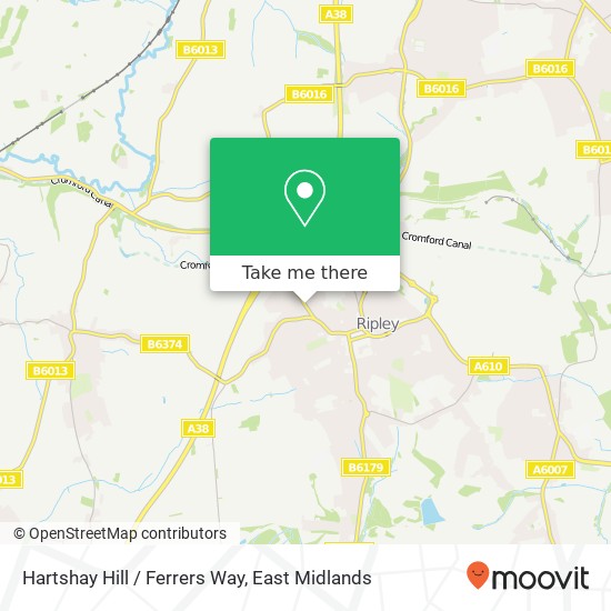 Hartshay Hill / Ferrers Way map