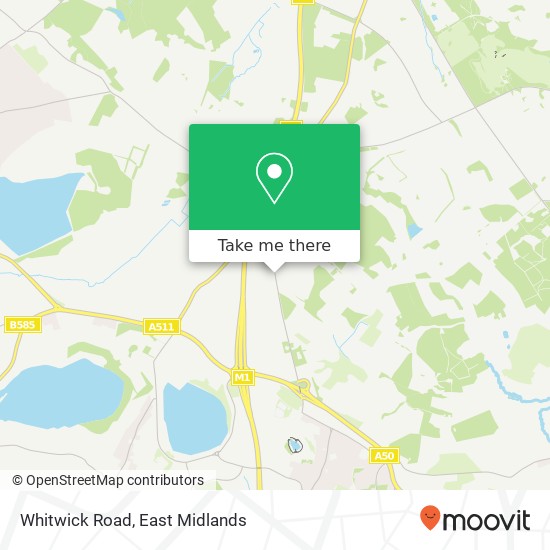 Whitwick Road map