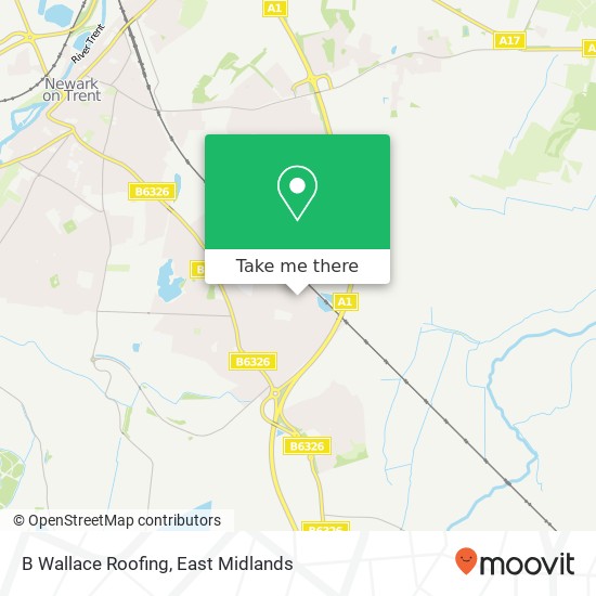 B Wallace Roofing map