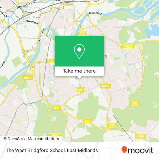 The West Bridgford School map