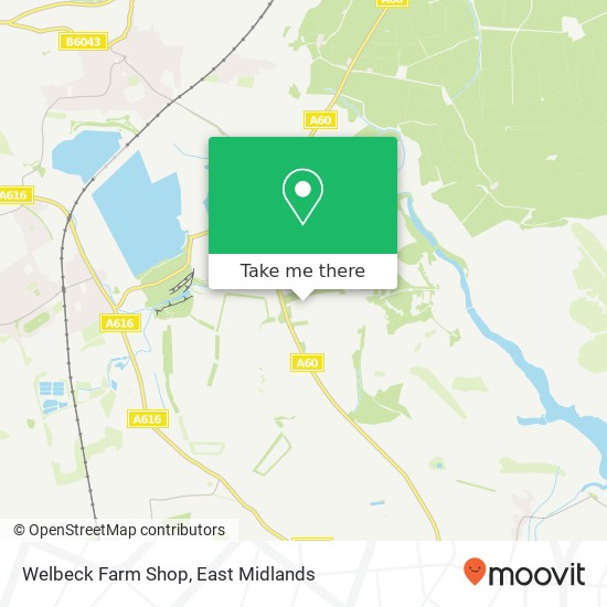 Welbeck Farm Shop map