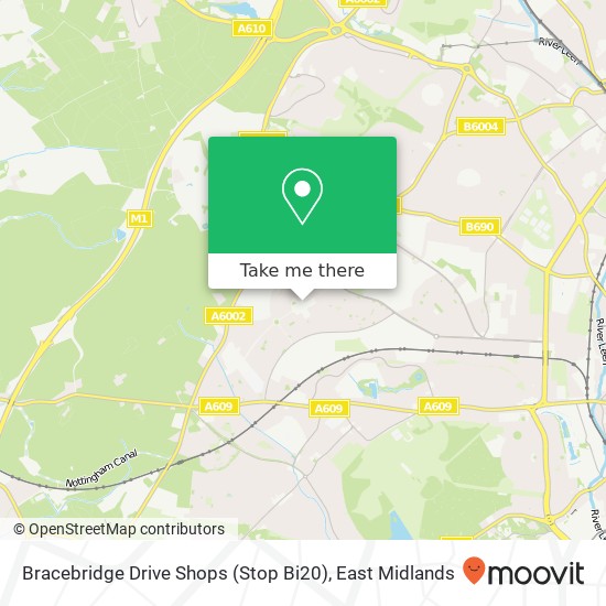 Bracebridge Drive Shops (Stop Bi20) map