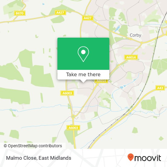 Malmo Close map