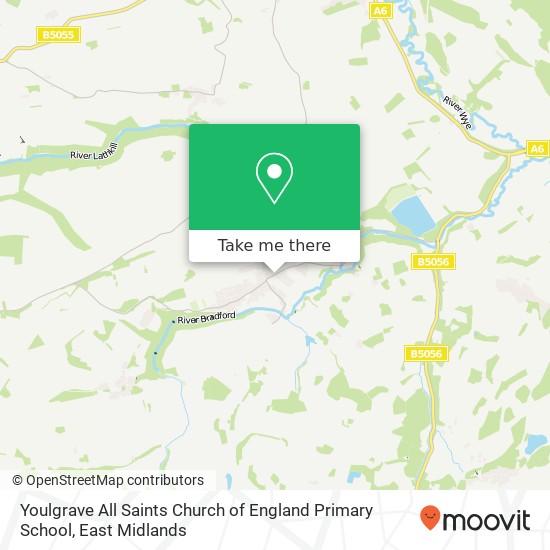 Youlgrave All Saints Church of England Primary School map