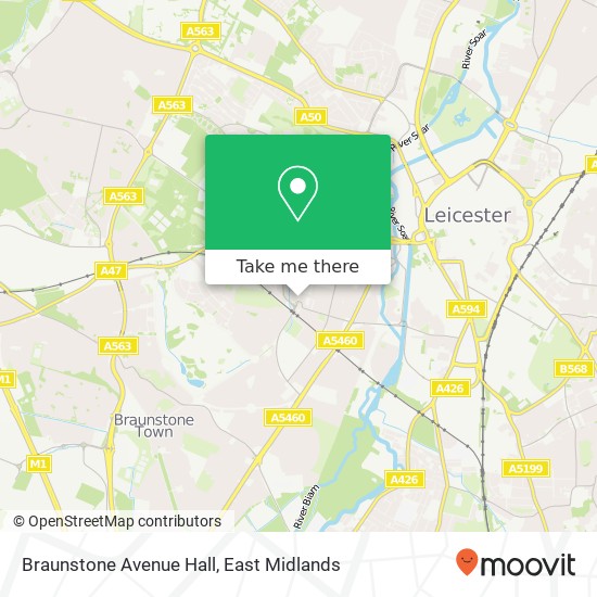 Braunstone Avenue Hall map