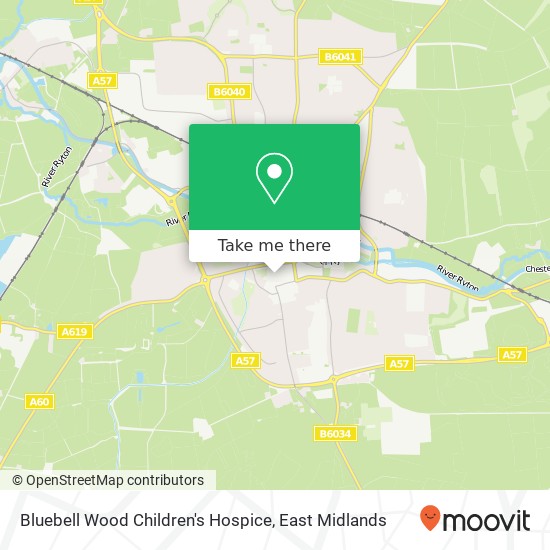 Bluebell Wood Children's Hospice map