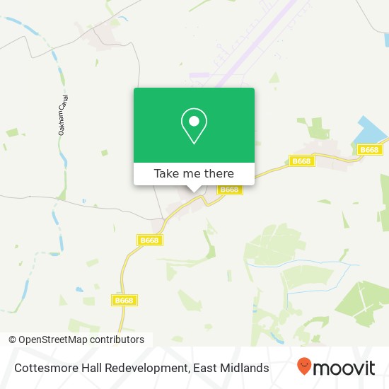 Cottesmore Hall Redevelopment map