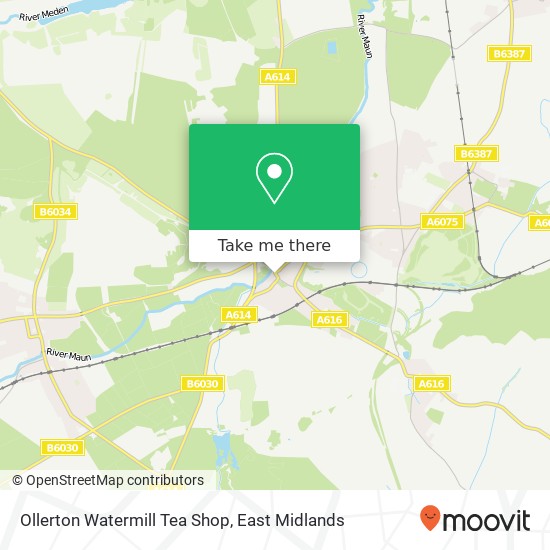 Ollerton Watermill Tea Shop map