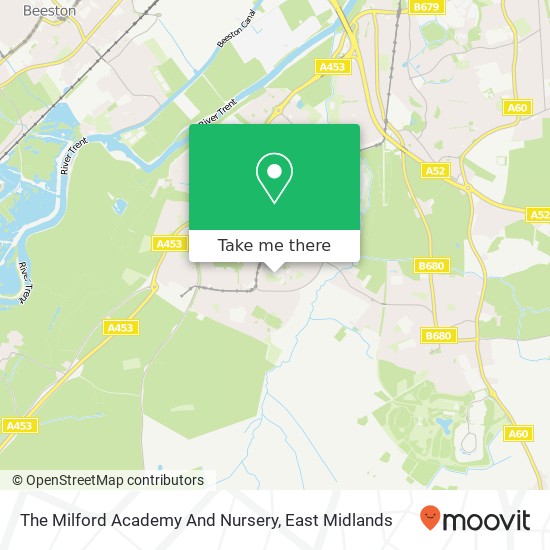 The Milford Academy And Nursery map
