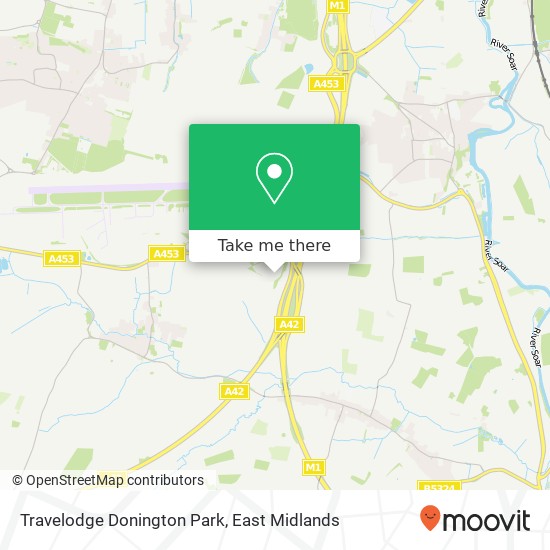 Travelodge Donington Park map