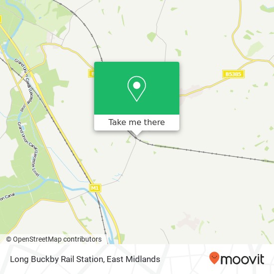 Long Buckby Rail Station map