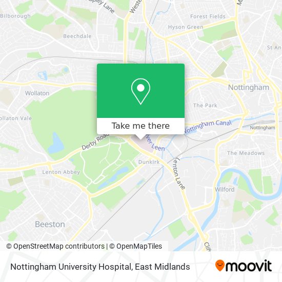 Nottingham University Hospital map