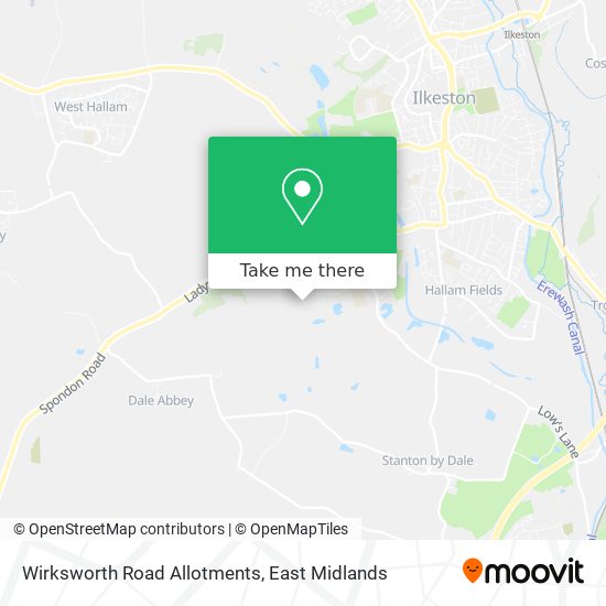 Wirksworth Road Allotments map