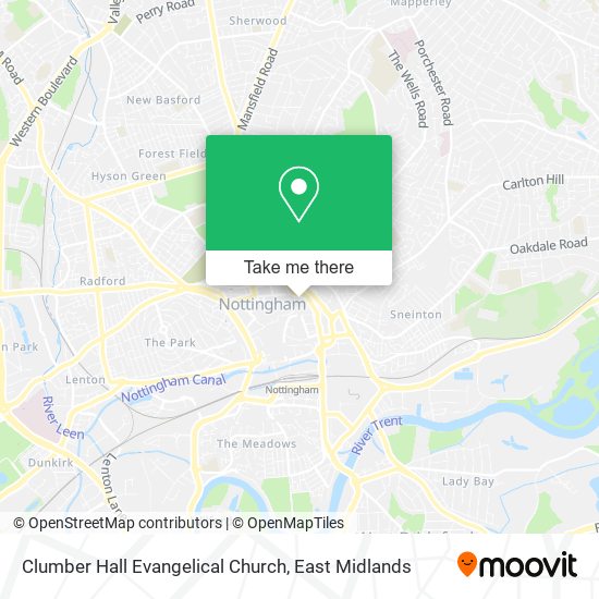 Clumber Hall Evangelical Church map