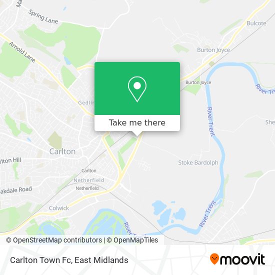 Carlton Town Fc map