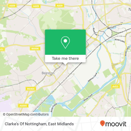 Clarke's Of Nottingham map