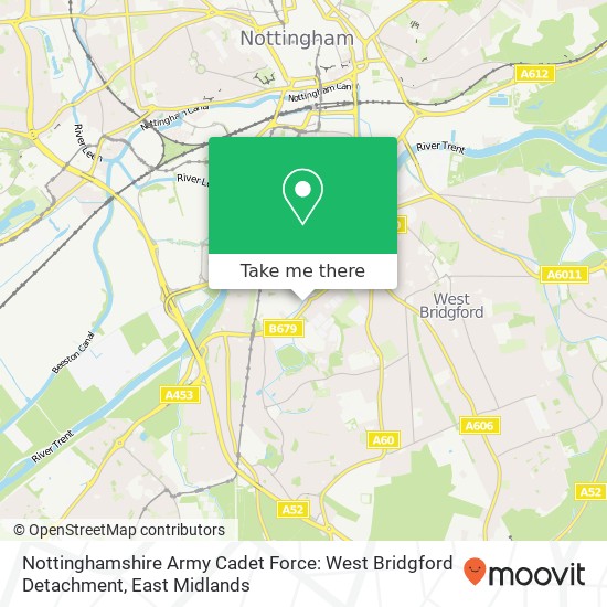 Nottinghamshire Army Cadet Force: West Bridgford Detachment map