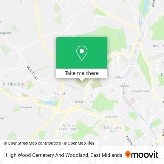 High Wood Cemetery And Woodland map