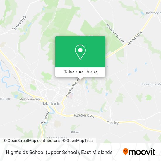Highfields School (Upper School) map