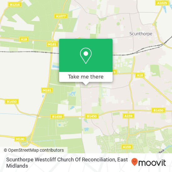 Scunthorpe Westcliff Church Of Reconciliation map