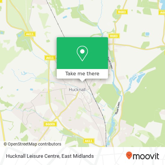 Hucknall Leisure Centre map