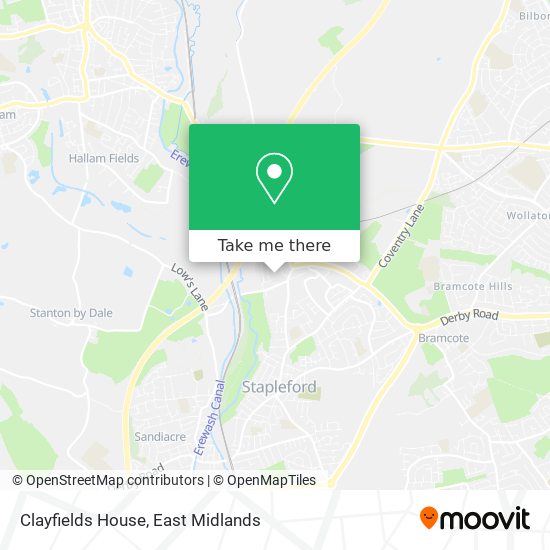 Clayfields House map