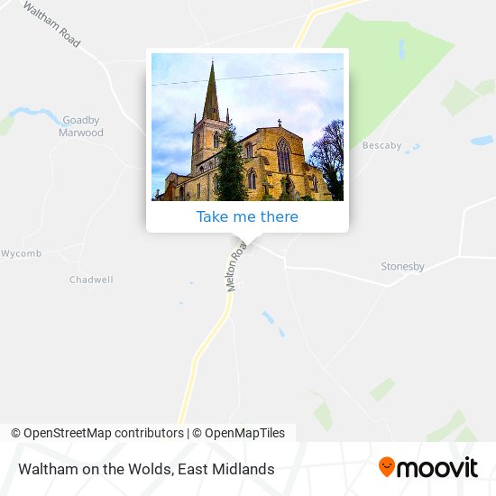 Waltham on the Wolds map