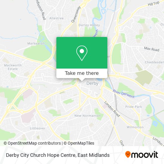 Derby City Church Hope Centre map