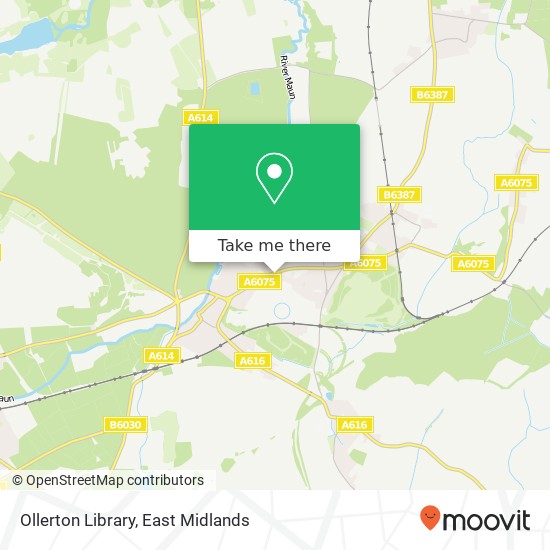 Ollerton Library map