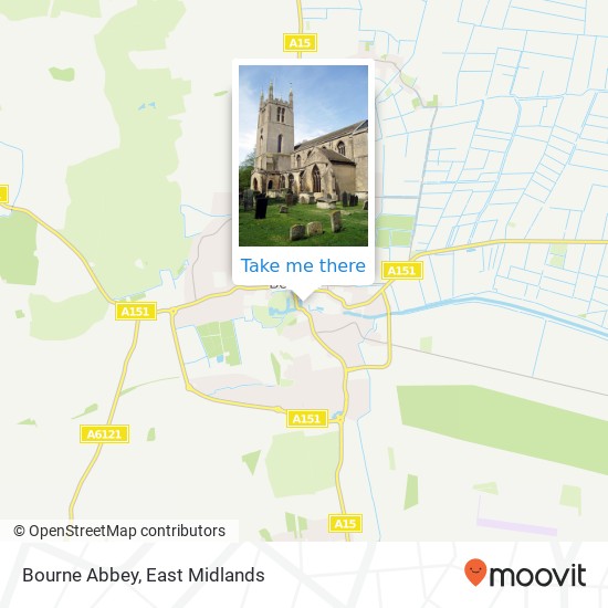 Bourne Abbey map