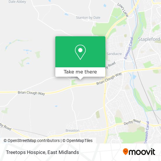 Treetops Hospice map