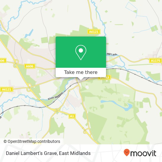 Daniel Lambert's Grave map