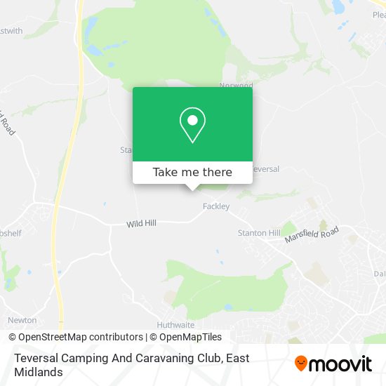 Teversal Camping And Caravaning Club map