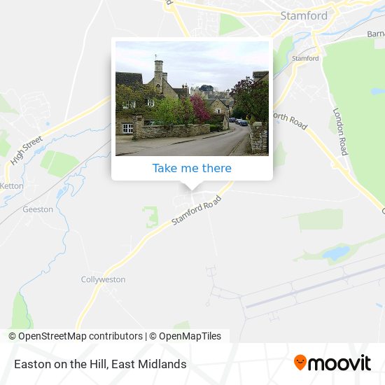 Easton on the Hill map