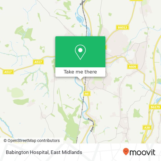 Babington Hospital map