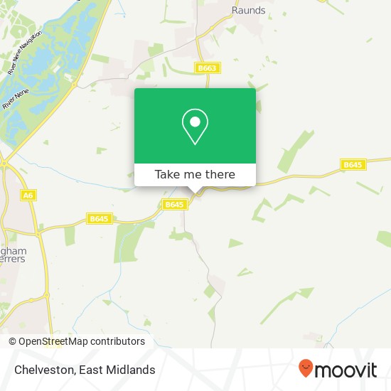 Chelveston map
