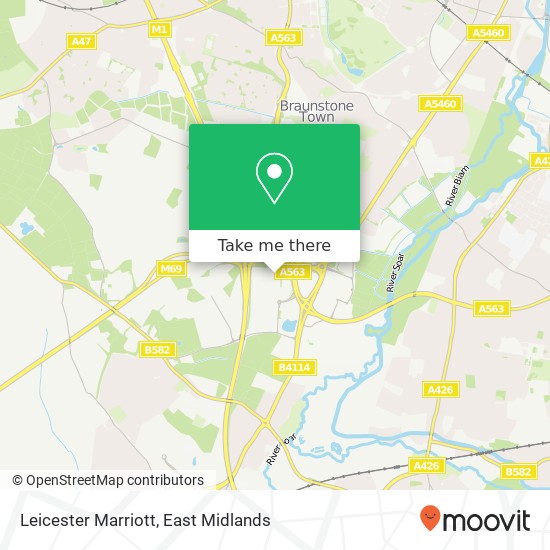 Leicester Marriott map