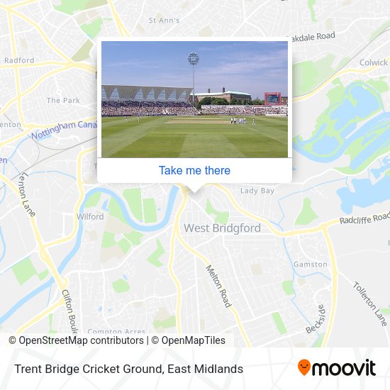 Trent Bridge Cricket Ground map