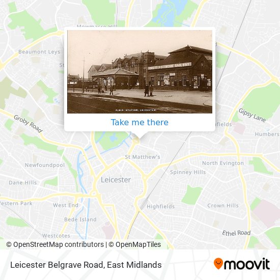 Leicester Belgrave Road map