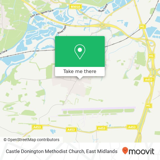 Castle Donington Methodist Church map