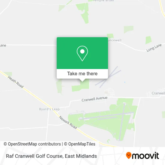 Raf Cranwell Golf Course map